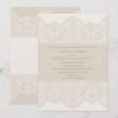 Search for elegant lace wedding invitations Beige
