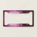 Search for purple license plate frames Sweet 16