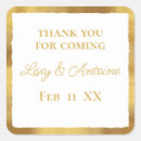 Search for thank you for coming wedding stickers Elegant