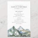 Search for mountain wedding programs Pine trees