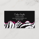 Search for pink zebra business cards Feminine