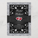 Search for black red silver wedding invitations Flowers