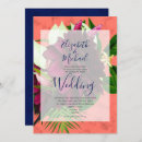 Search for navy and coral wedding invitations Floral