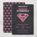 Search for girls superhero birthday invitations Dc comics