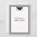 Search for 1920s bridal shower invitations black and white