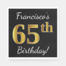 Search for 65th birthday napkins 65 years old