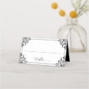 Search for classic wedding place cards Black and white