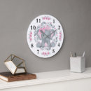 Search for pink and gray elephant nursery art Baby girl