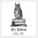 Search for ex libris stickers Owl