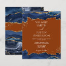 Search for navy blue orange wedding invitations Elegant