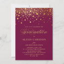 Search for purple and gold graduation invitations Elegant