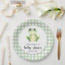 Search for frog paper plates Frog baby shower
