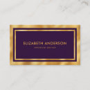 Search for purple and gold business cards Customer