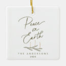 Search for peace on earth ornaments Elegant