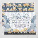 Search for construction baby shower invitations Bulldozer