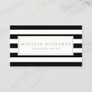 Search for black and white stripes business cards Simple