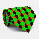Search for bold color ties Geometric pattern