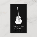 Search for guitar teacher business cards Simple