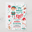Search for elf birthday invitations Christmas birthday party