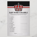 Search for baby shower games flyers Word scramble