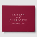 Search for burgundy guest books Chic