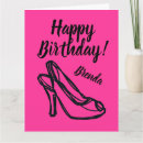 Search for high heel shoe birthday cards Pink