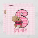 Search for squirrel birthday invitations Pink