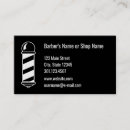 Search for barber pole business cards Simple