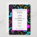Search for neon wedding invitations 80s