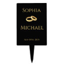 Search for black gold cake toppers Simple