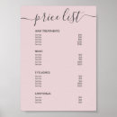Search for price list posters Salon