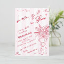 Search for love in bloom bridal shower invitations Whimsical