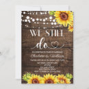 Search for sunflower vow renewal invitations Rustic