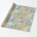 Search for map wrapping paper Vintage