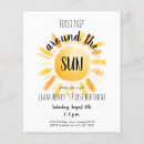 Search for you are my sunshine 1st birthday invitations Yellow