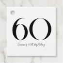 Search for 60th birthday favor tags Sixty