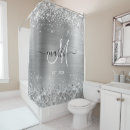 Search for silver shower curtains Girly