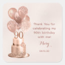 Search for 90th birthday stickers Ninetieth