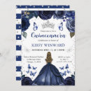 Search for navy blue quinceanera invitations Butterflies
