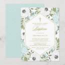 Search for floral baptism invitations Botanical