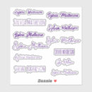 Search for purple name tags stickers Trendy