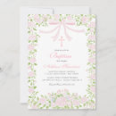 Search for pink floral baptism invitations Christening