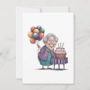 Search for funny old lady birthday invitations Humorous nana bday