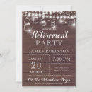 Search for rustic retirement party invitations Wood