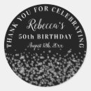 Search for 50th birthday thank you stickers Typography