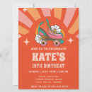 Search for retro roller skating invitations Hippie