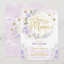 Search for over the moon invitations Gold glitter