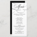 Search for fancy wedding menus Black and white