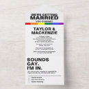 Search for gay pride wedding invitations Mrs and mrs