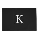 Search for black and white placemats Initial